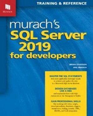 Cover art for Murach's  SQL Server 2019 for Developers