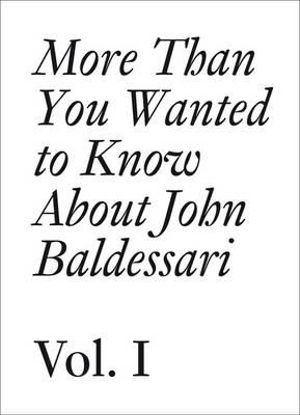 Cover art for John Baldessari