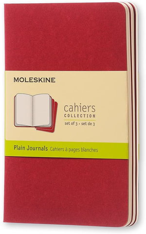 Cover art for Moleskine Plain Journals Pocket Red Set of 3
