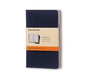 Cover art for Moleskine Ruled Journals Pocket Navy Blue Set of 3