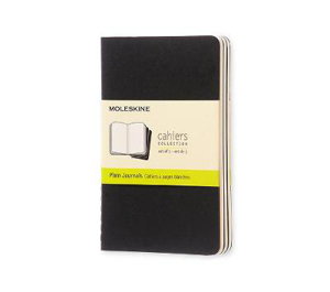 Cover art for Moleskine Cahier Plain Black Set 3 Pocket