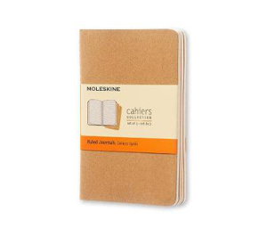Cover art for Moleskine Cahier Notebook Ruled Pocket Kraft Set of 3