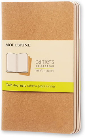 Cover art for Moleskine Cahier Plain Kraft Set 3 Pocket
