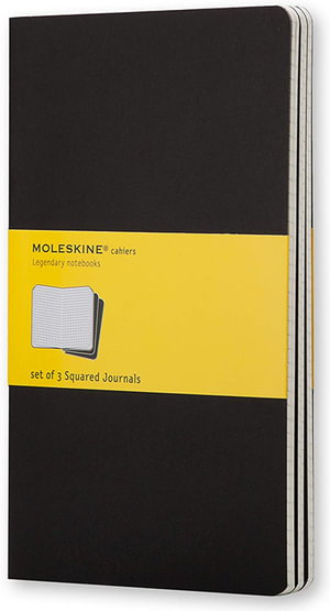 Cover art for Moleskine Squared Cahier Set of 3 Notebook Large Black