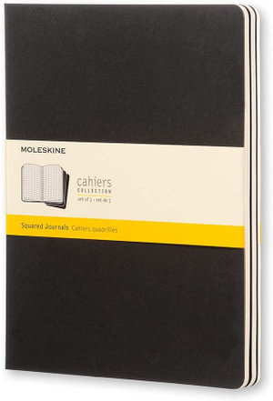 Cover art for Moleskine Squared Journals Extra Large Black Set of 3