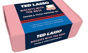 Cover art for Ted Lasso: Biscuits with the Boss Scented Eraser & Sticky Notepad Set